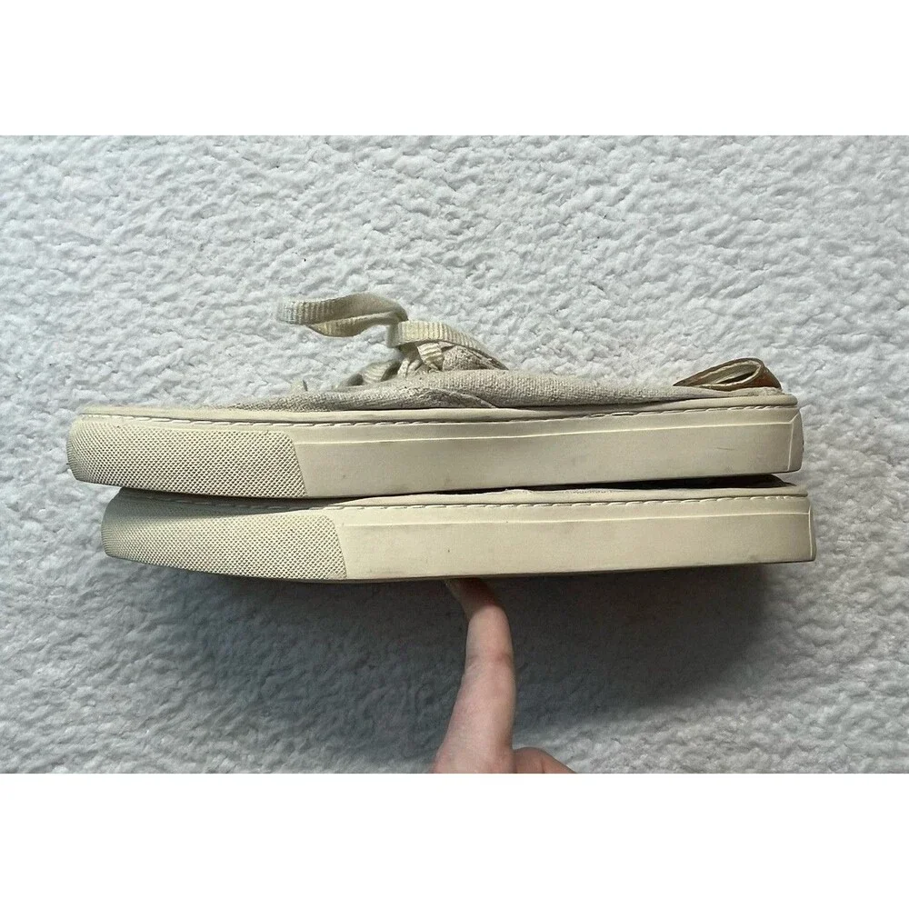 Soludos Sneakers Mens 8.5 Beige Canvas Convertible Low Top Lace Up Athleisure
